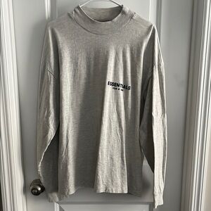 Essentials White Heather Long Sleeve Men's Shirt